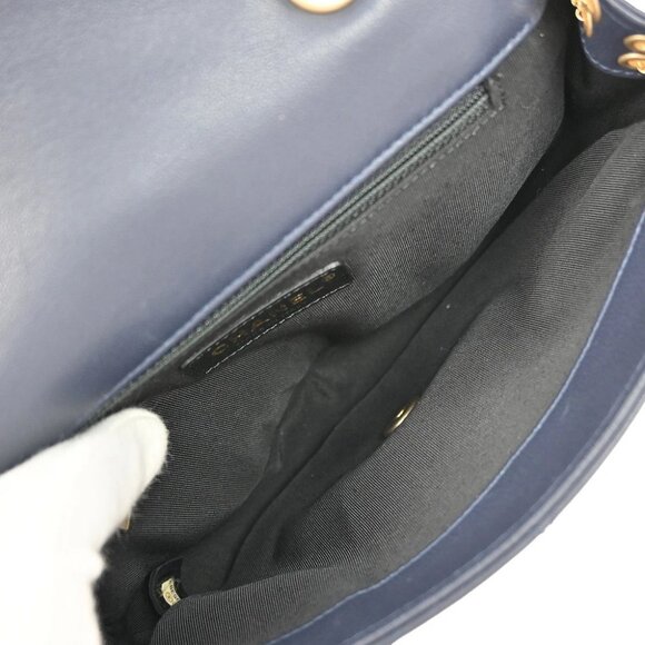 Chanel Blue Lambskin 2way Shoulder Handbag - Picture 6 of 8